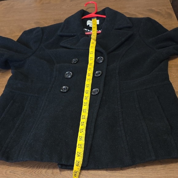 ST. John's Bay Women's Black Double-Breasted Coat Size X-Large Wool, Cashmere. - Picture 10 of 14